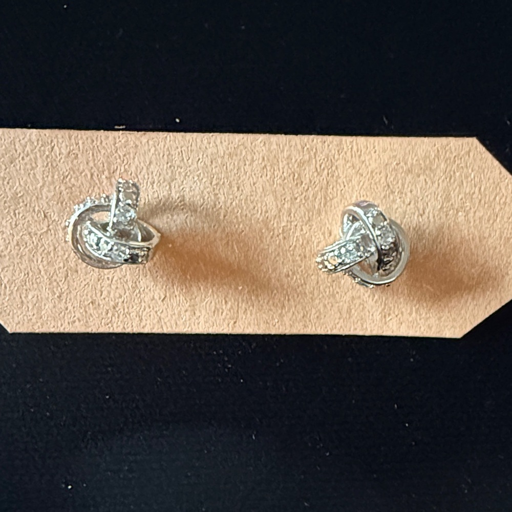 Elegant Silver Knot Earrings